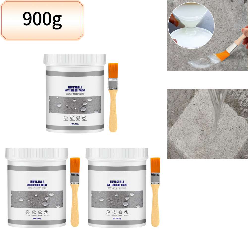 30-1200g Waterproof Coating Sealant Agent Transparent Invisible Paste Glue With Brush Adhesive Repair Roof Waterproof Sealant: Ivory