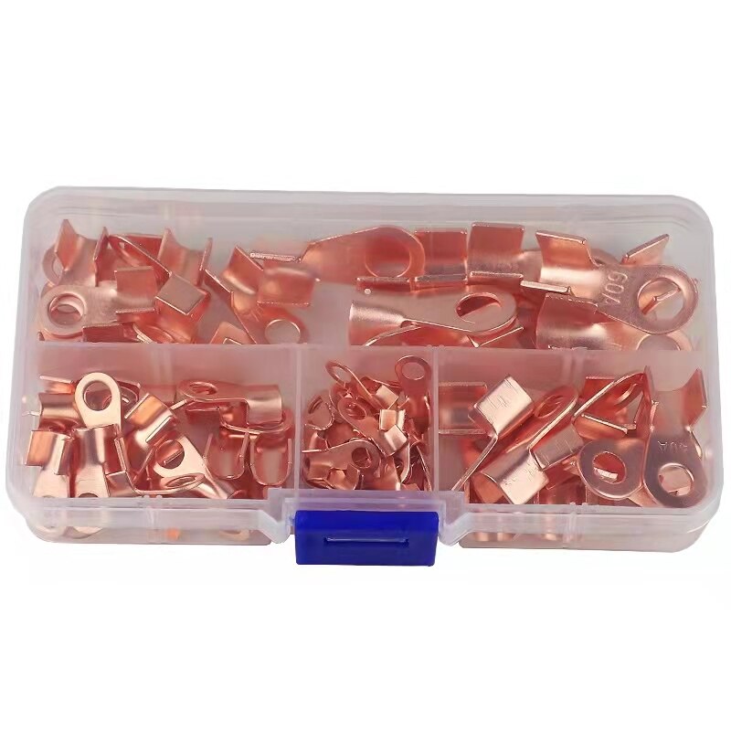 Koper Batterij Kabel Connector Terminal Open Lugs Draad Terminals Ot 10A-100A 90 Pcs