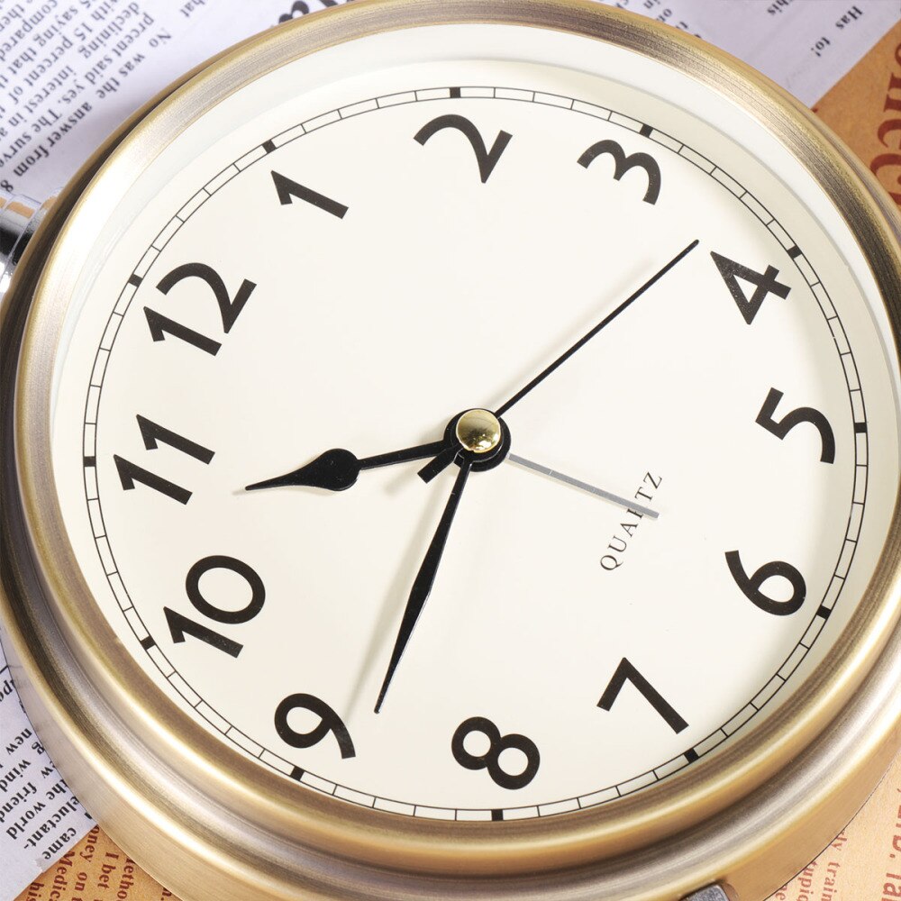 Metal Alarm Clock Roman Numerals Table Bedside Silent Alarm Clock Sweep Seconds Alarm Clock