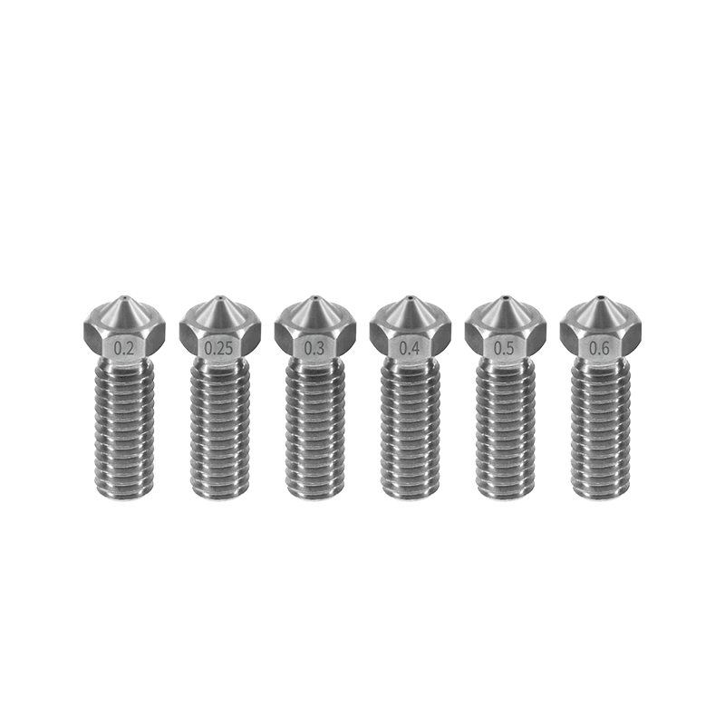 Alle metall edelstahl Vulkan Düse 0,4mm/0,6mm/0,8mm/1,0mm/1,75mm 3mm Verlängern Krater hotend Für 3D Drucker PLA/ABS