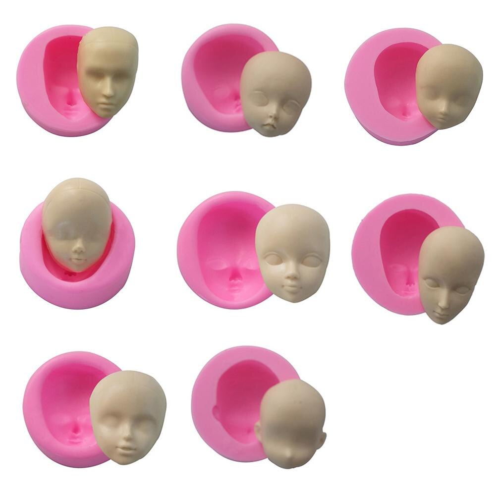 Silicone Baby Gezicht Mal Voor Fondant Chocolade Zeep Handgemaakte Zeep