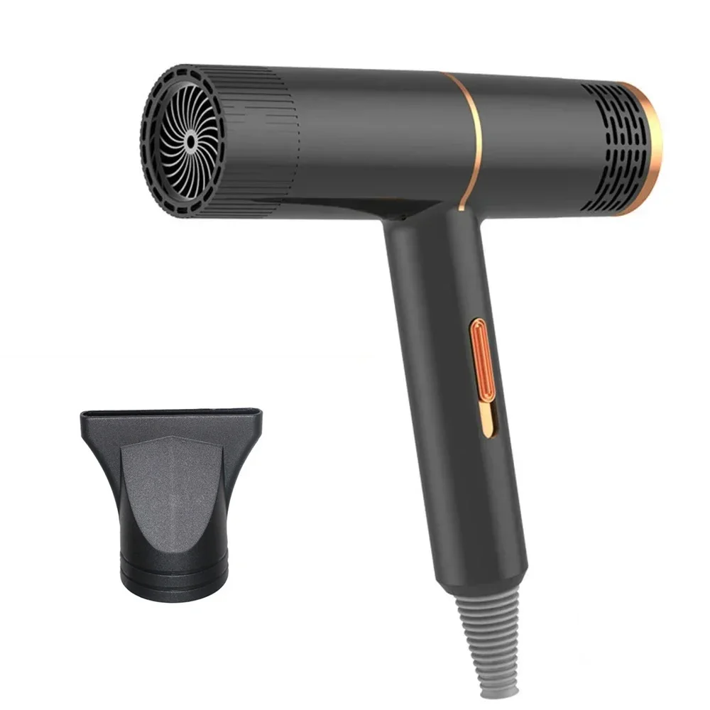 Hair Dryer Strong Wind Salon Dryer Air and Cold Air Wind Negative Ionic Hammer Blower Dry Electric Hair Dryer: black / EU