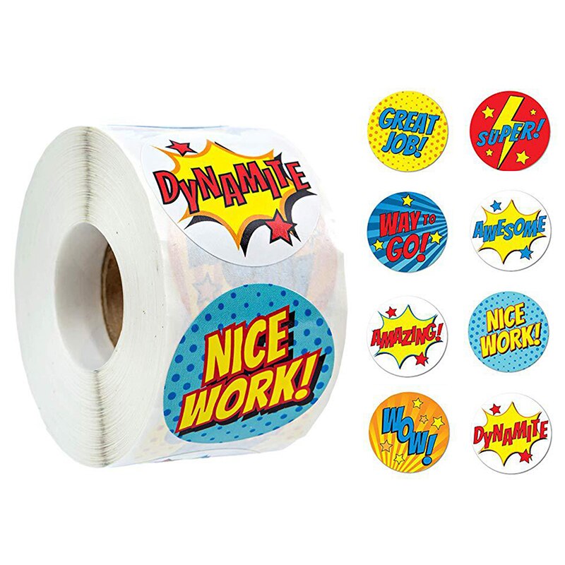 500pcs cute cartoon animals stickers journal scrapbooking teacher reward sticker for children stationery stickers Praise Labels