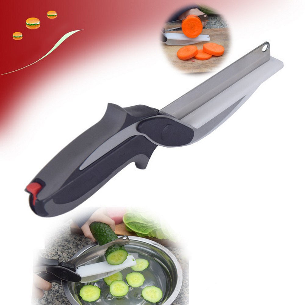 Kitchen Clever Cutter Kitchen Scissors Chef Knife ... – Grandado