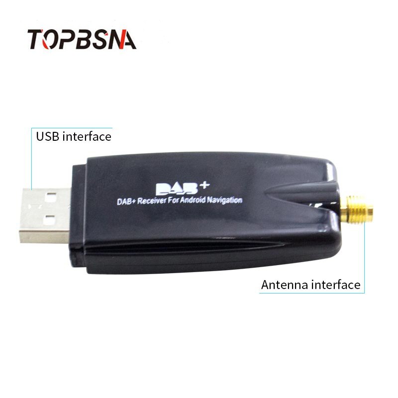 TOPBSNA Digital DAB+ Receiver android Navigation USB interface Antenna interface DAB Radio Tuner + Antenna For Android Car DVD