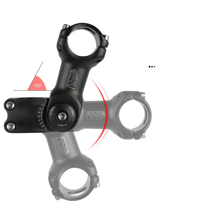 UNO Aluminium Adjustable Bike Stem Riser 25.4/31.8mm Handlebar 90mm 110mm 120MM 130MM Stem for MTB Road City Bike Bicycle part