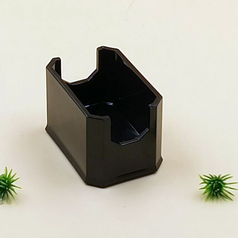 Plastik sukker sæde miljøvenlig te sukker pose æske praktisk tepose æske udsøgt solid sukker æske nyttig køkken gadget: Sort