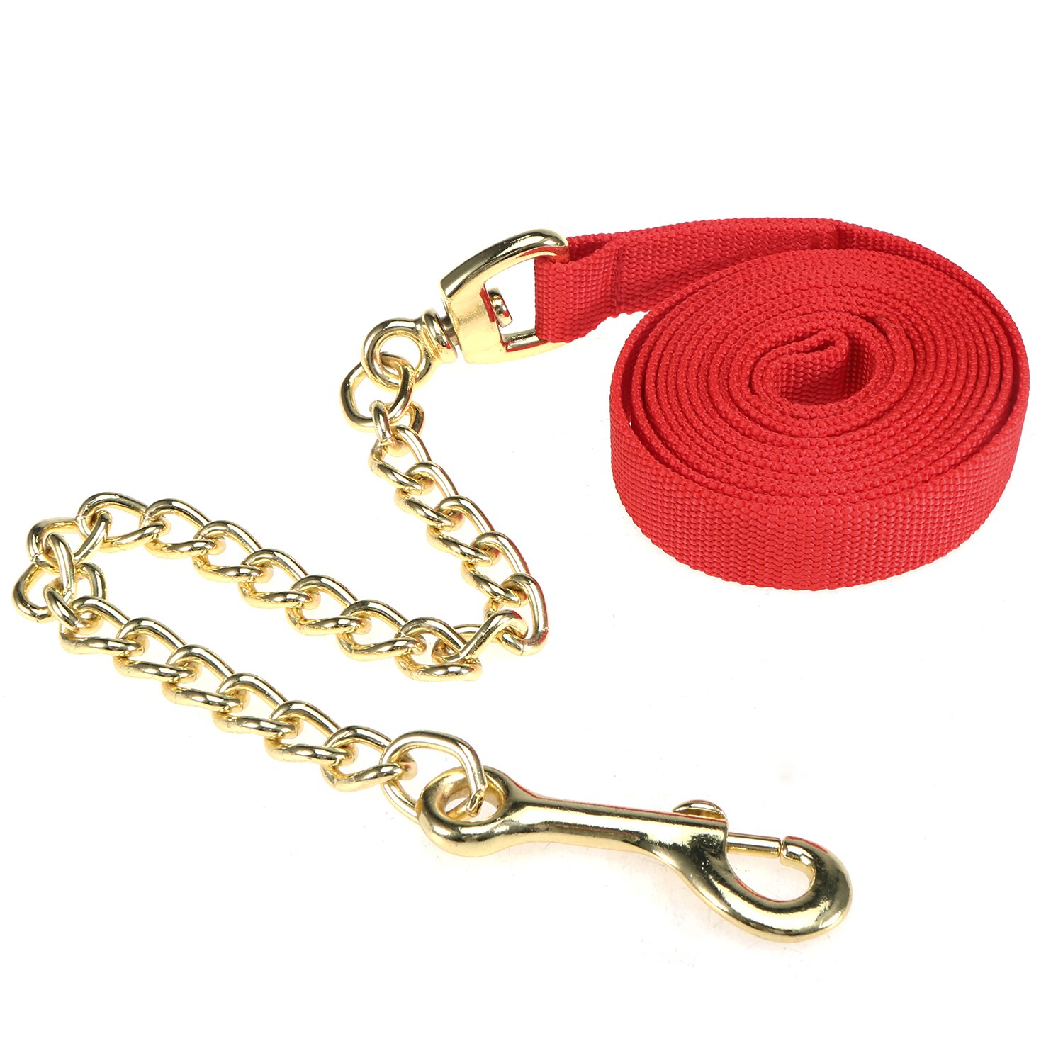 Correa de caballo de línea Lunge de 8,5 pies, Halter con cadena para adiestramiento de perros y mascotas, equipo de equitación de plomo
