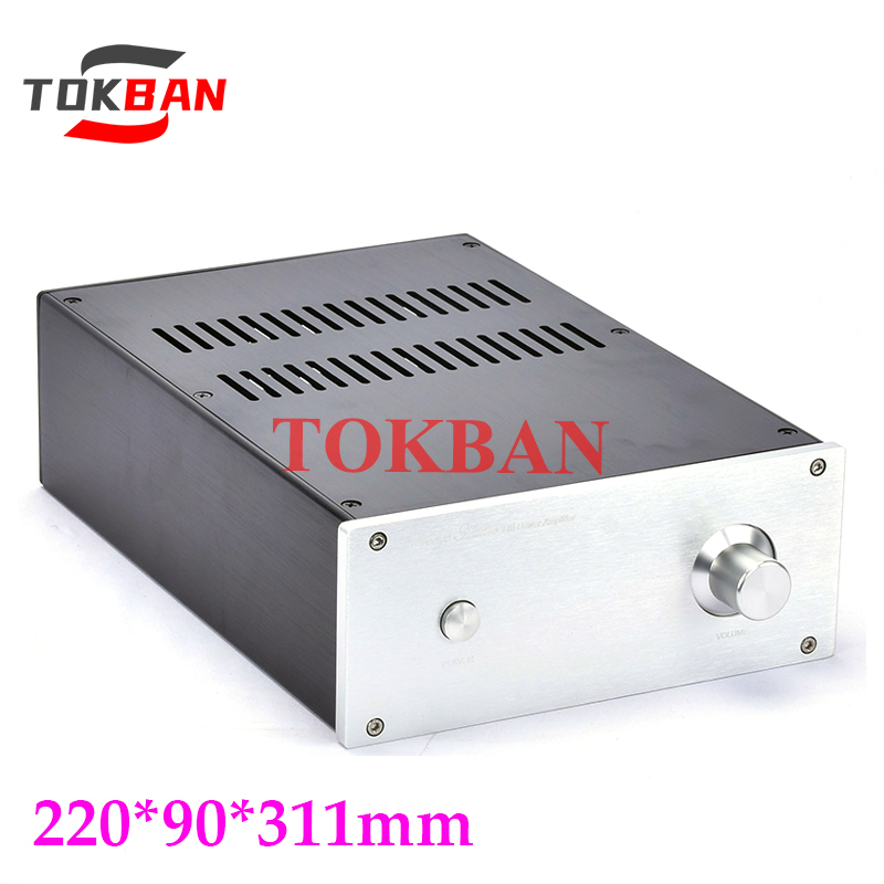 Tokban Audio JC229-3 220*90*311mm All Aluminium Power Amplifier Chassis Enclosure DIY HIFI Amp Case Shell