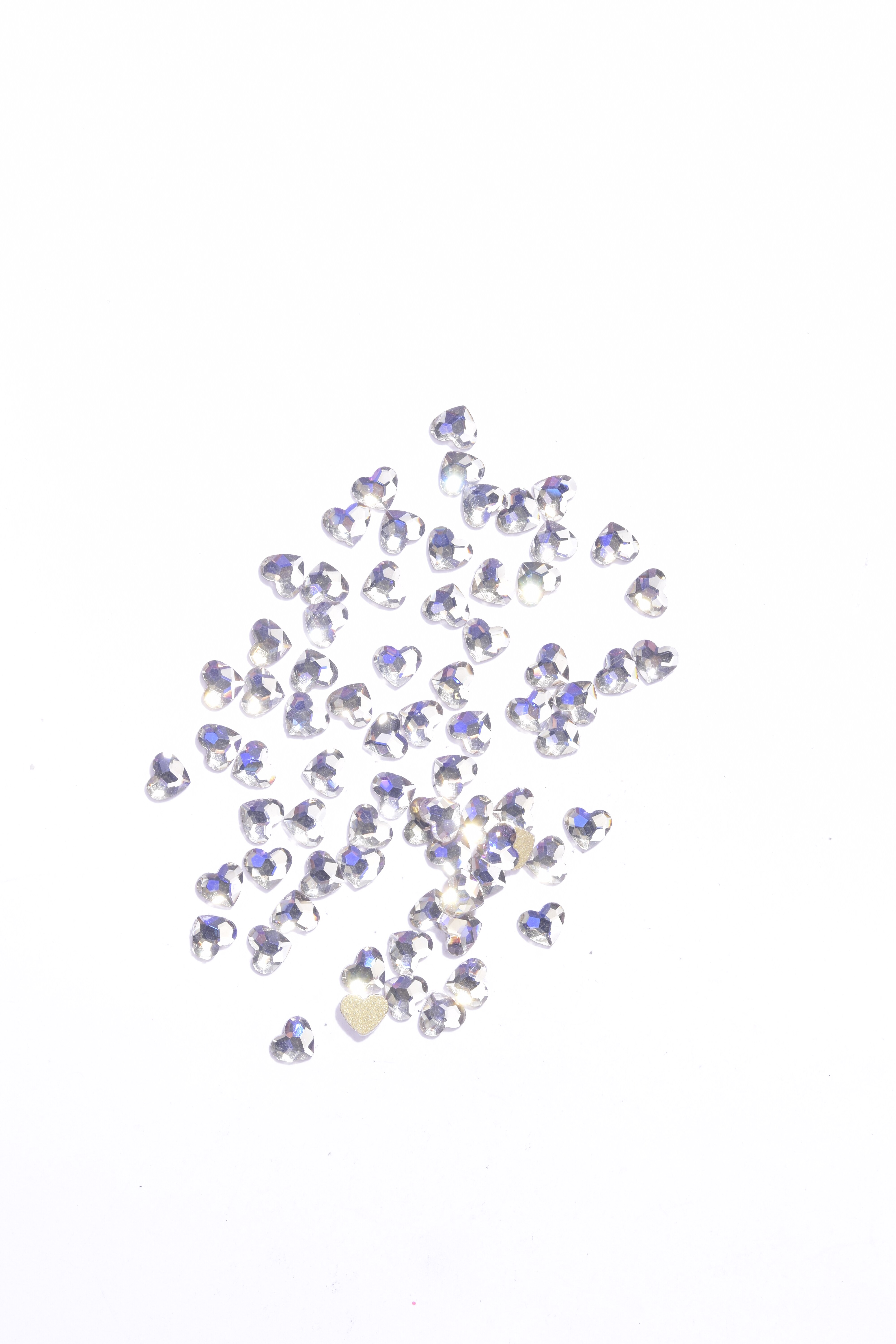 20pcs nail supply 3D glas 6 vormige losse steentjes/Nail art nail charm/nail steentjes/ 3D AB strass platte achterkant