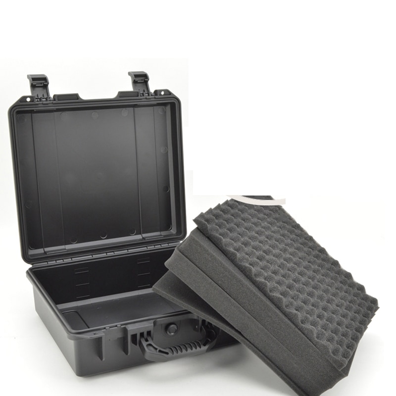 Protective Safety Instrument Tool Box Plastic Storage Toolbox Outdoor Shockproof Box File Box Equipment Camera Case w Foam