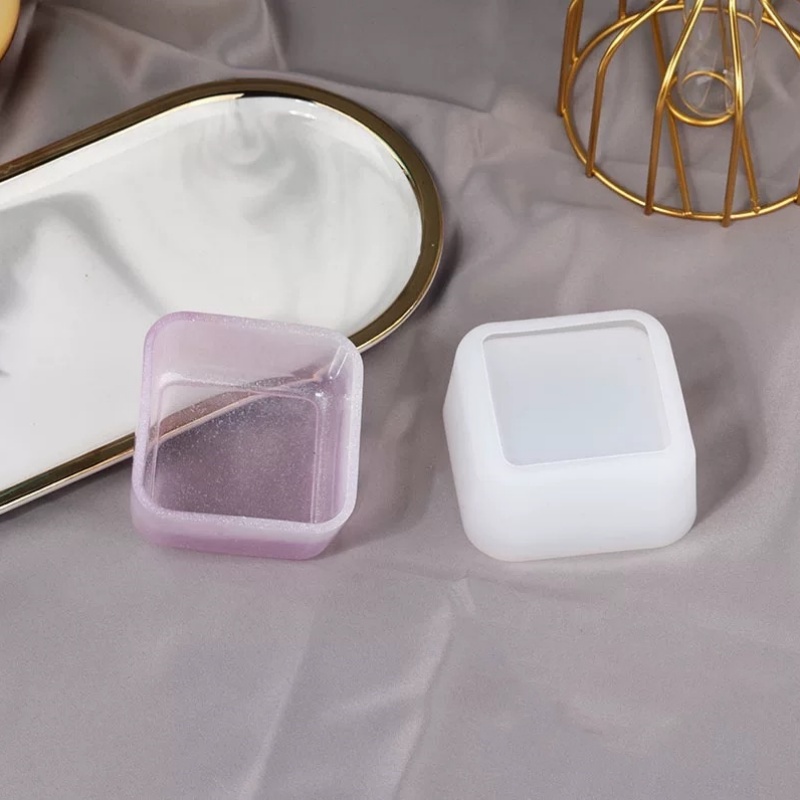 Diy silikonowa forma do słoika na świece, żywica, naczynie z sosem, małe naczynie na płatki, forma z żywicy, słoik na świece, pudełko na biżuterię, rękodzieło, wystrój domu: Jasnoszary