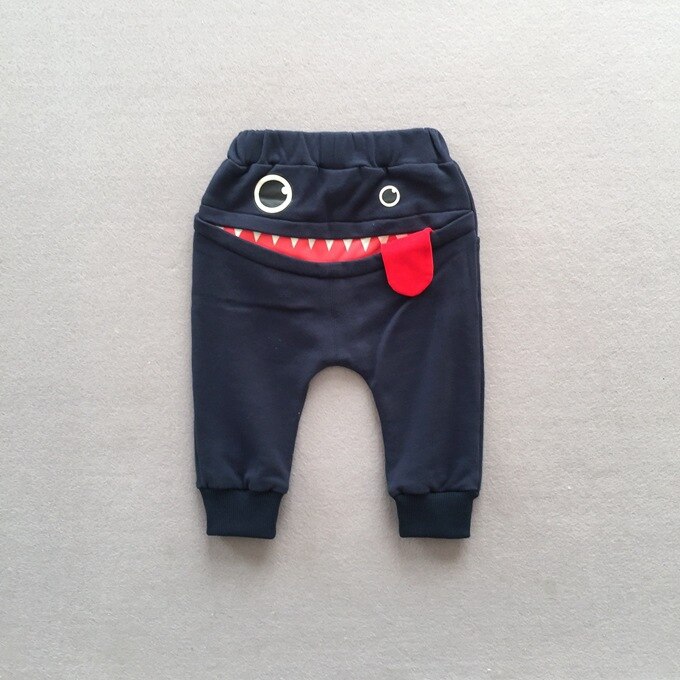Pantalon de survêtement pour bébé garçon, couleur pure, dessin animé, épissage, printemps automne