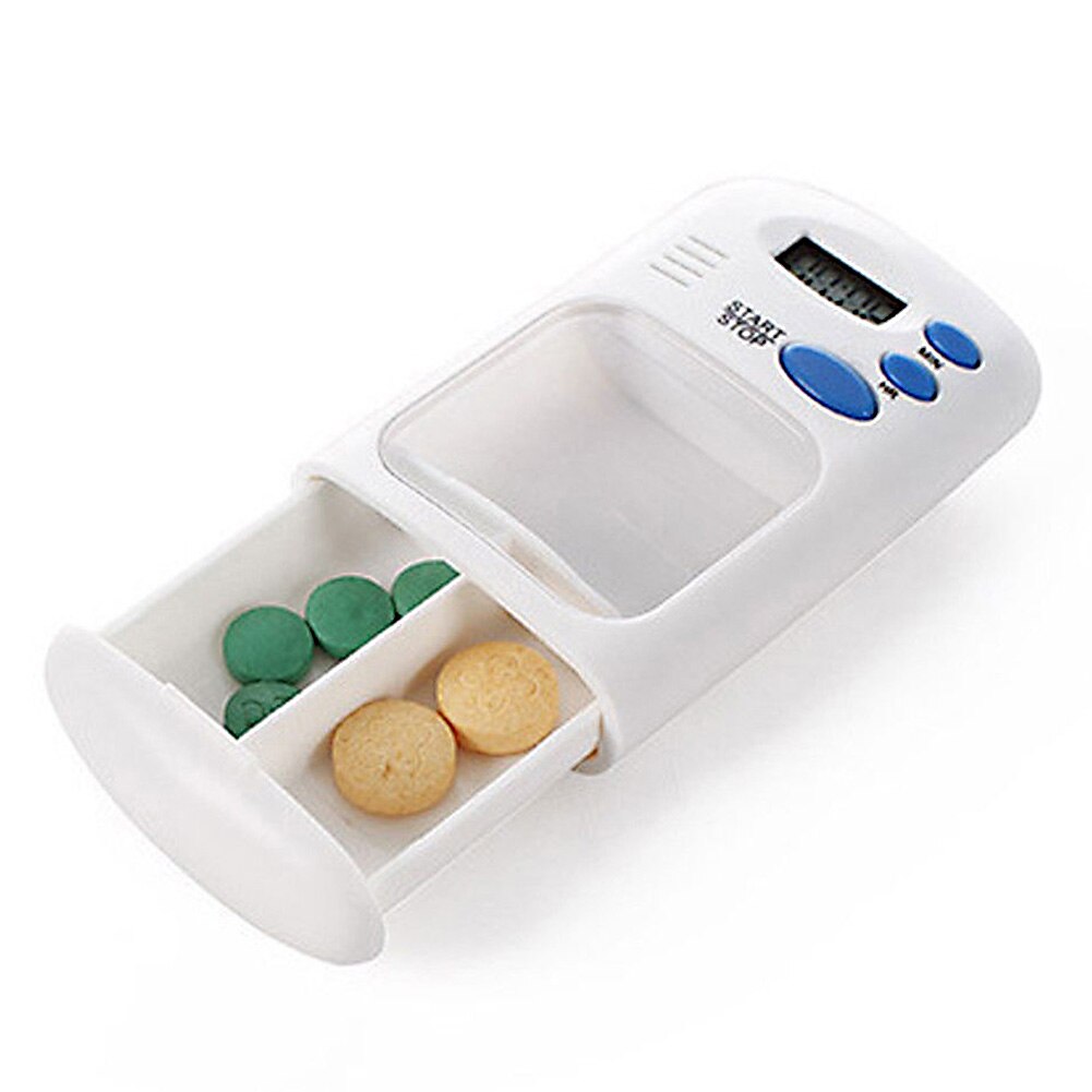 2 galler elektriskt larm bärbara digitala splitters lcd medicin påminnelse vit timer batteridriven liten resa högt pip