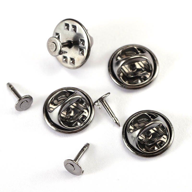 Broche fermoir papillon en cuivre 20/50 pièces, porte-Badge, bouchon arrière, bricolage, Base de bijoux: Black Pins Cap / 20 sets
