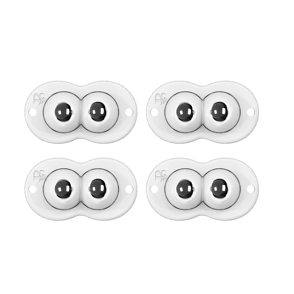 4-20pcs Self Adhesive Caster Wheels 360 Degree Load Bearing Swivel Universal Wheel Silent Non Perforated Furniture Base Roller: 4 inch / Silver