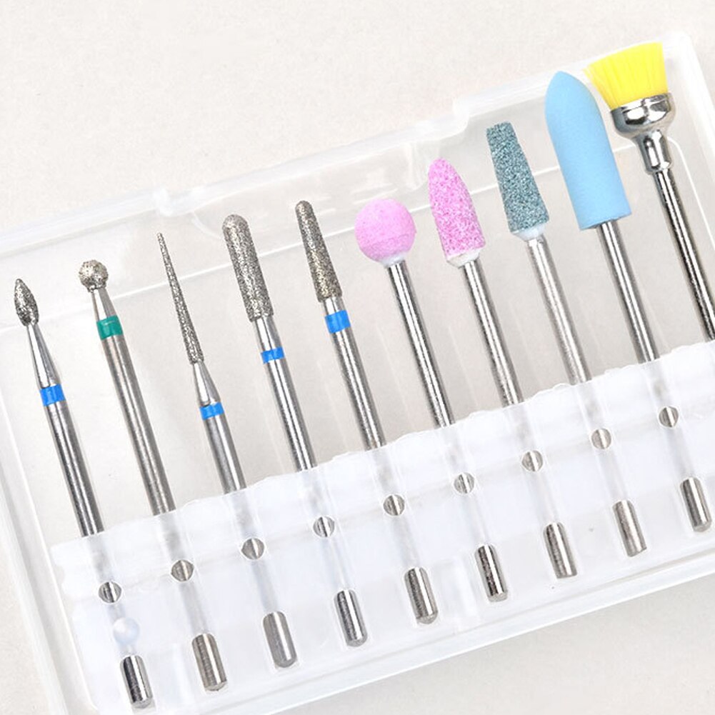 Nail Boor Heads Slijpen Set Draaien Frees Manicure Pedicure Draagbare Gereedschap Voor Exfoliërende Slijpen Polijsten Verwijderen