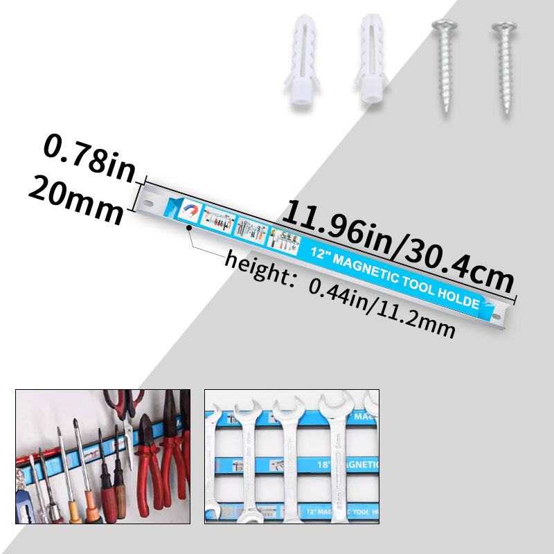 Sterk magnetisch gereedschapsrek hardware keukengerei en ijzeren producten opslag magnetisch krachtrek magnetische magneet magneetstrip: green