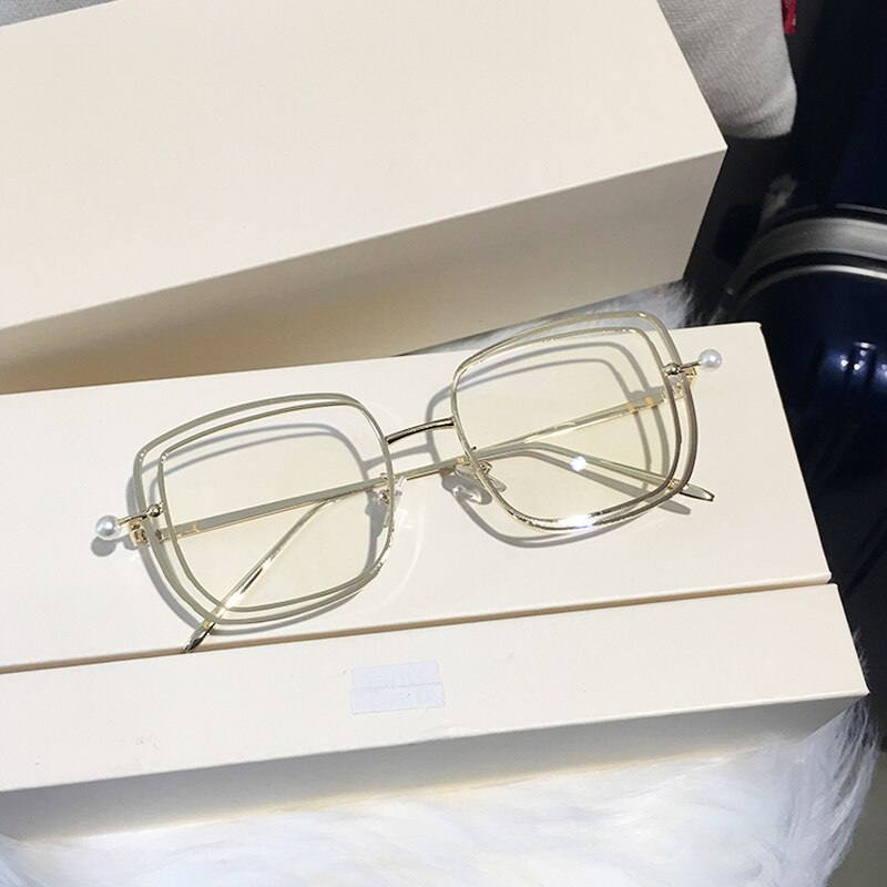 MS lunettes à la rétro pour femmes | Avec monture en verre, lunettes avec lunettes myopie, lunettes optiques super légères pour femmes, nouvelles lunettes