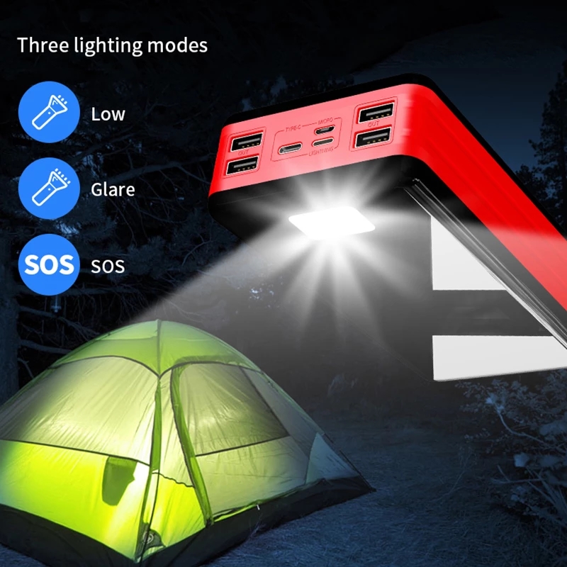 50000 mah power bank stor kapacitet lcd powerbank eksternt batteri usb bærbar mobiltelefon oplader til samsung xiaomi iphone