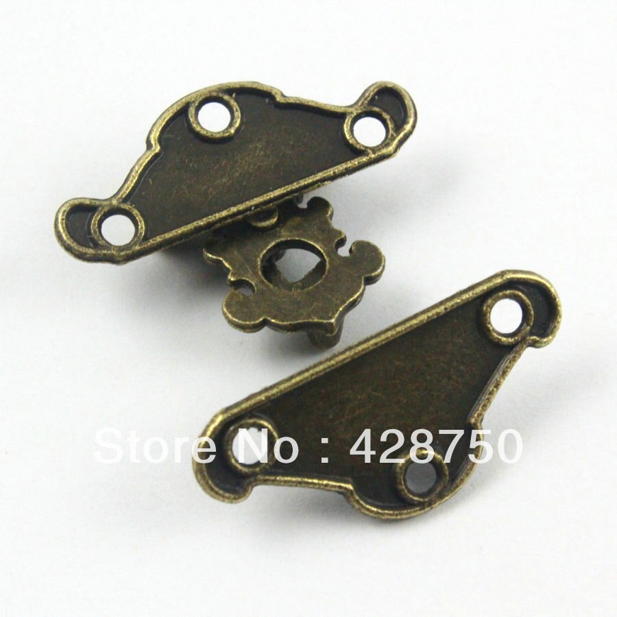 Antique Brass Hasp Latch Lock Jewelry Box Hasp 28*23mm