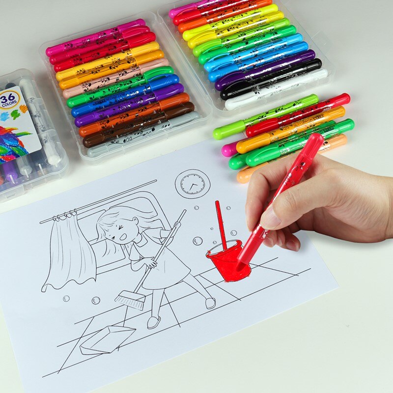 Silky Krijt Voor Tekening Roterende Wasbaar Kleur Verf Potloden Pastel Set Voor Verf Kunstenaars Kids Voor Kleuterschool