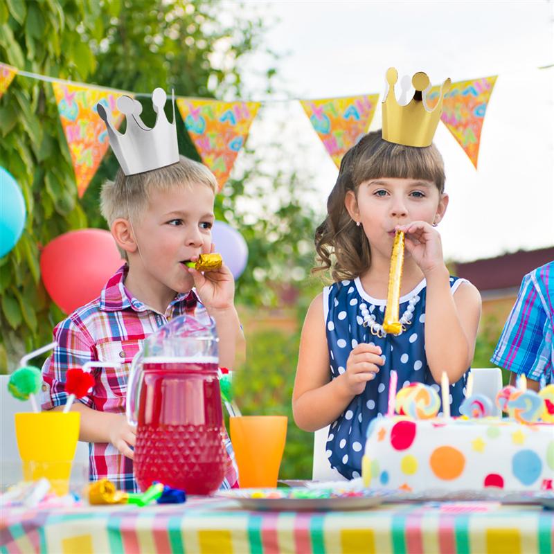 10 stk barnefest kroner sett papir hatt kroner fest bursdag lue festlig fest krone hodeplagg bursdagsfest leketøy tilbehør