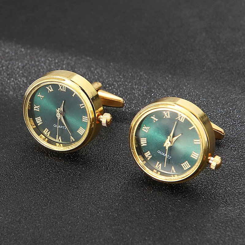 Luksus ure til mænd #39 klassisk fransk business skjorte tilbehør roterende ur guld manchetknapp jubilæum