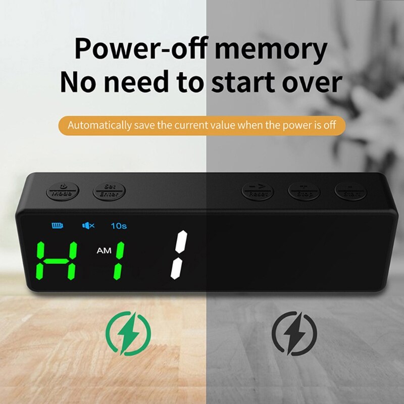 Gym Timer Countdown Count up Stopwatch Rechargable Magnetic Timer Intervals Fitness Workout Home School Church