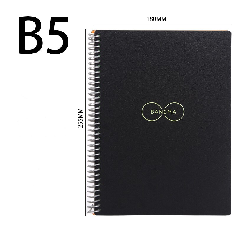Inteligentny wielokrotnego użytku wymazywalnej zeszyt wymazać notatnik A5/B5 z piórem Pocketbook notes biuro rysunek szkolny prezent: B5 Type 2