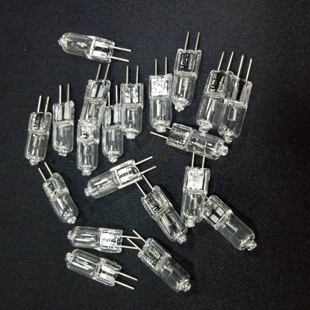 50pcs/lot Halogen G4 Light 12V 20W 35W 50W Halogens 3000k White g4 Halogen Bulb led Replacement Crystal Bulbs