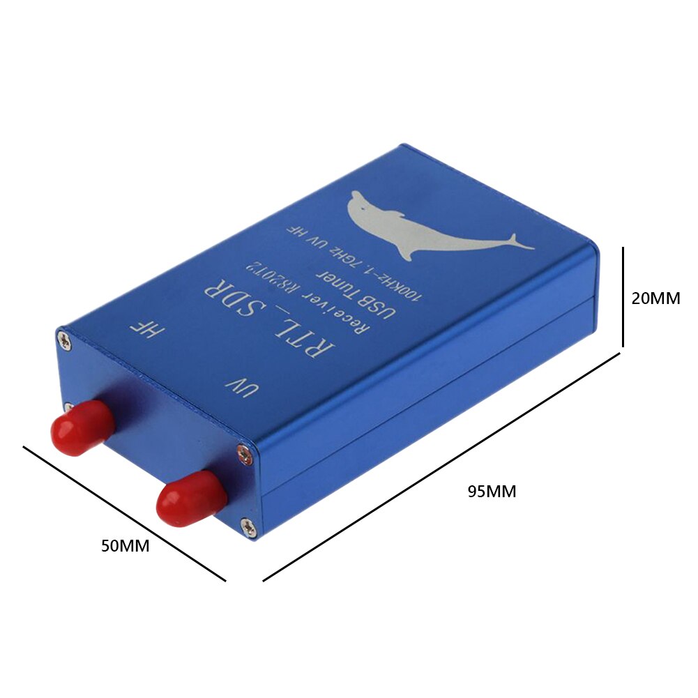 Mini Tragbare Radio RTL SDR Tuner Empfänger RTL2832U + R820T2 100KHz-1,7 GHz USB Signal Empfänger TV Behälter/NFM/FM/DSB/USB/LSB/CW