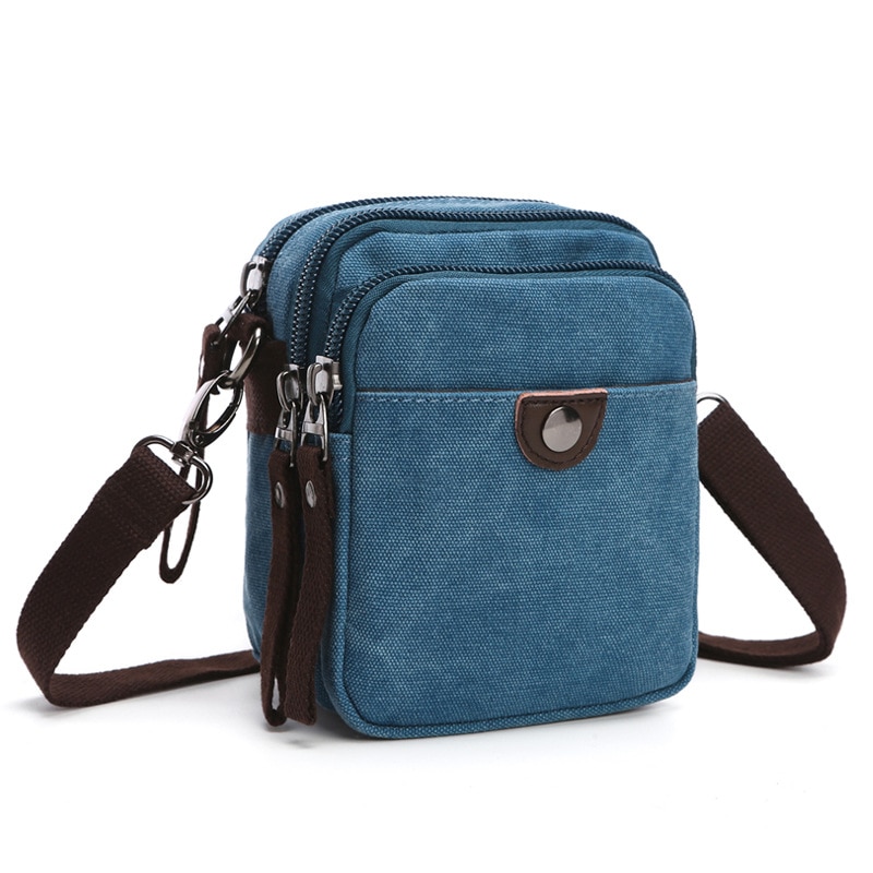 Boshikang Casual mannen Business Dagelijkse Tas Mini Crossbody Tas Canvas Kleine Mannen Enkele Schouder Messenger Bags