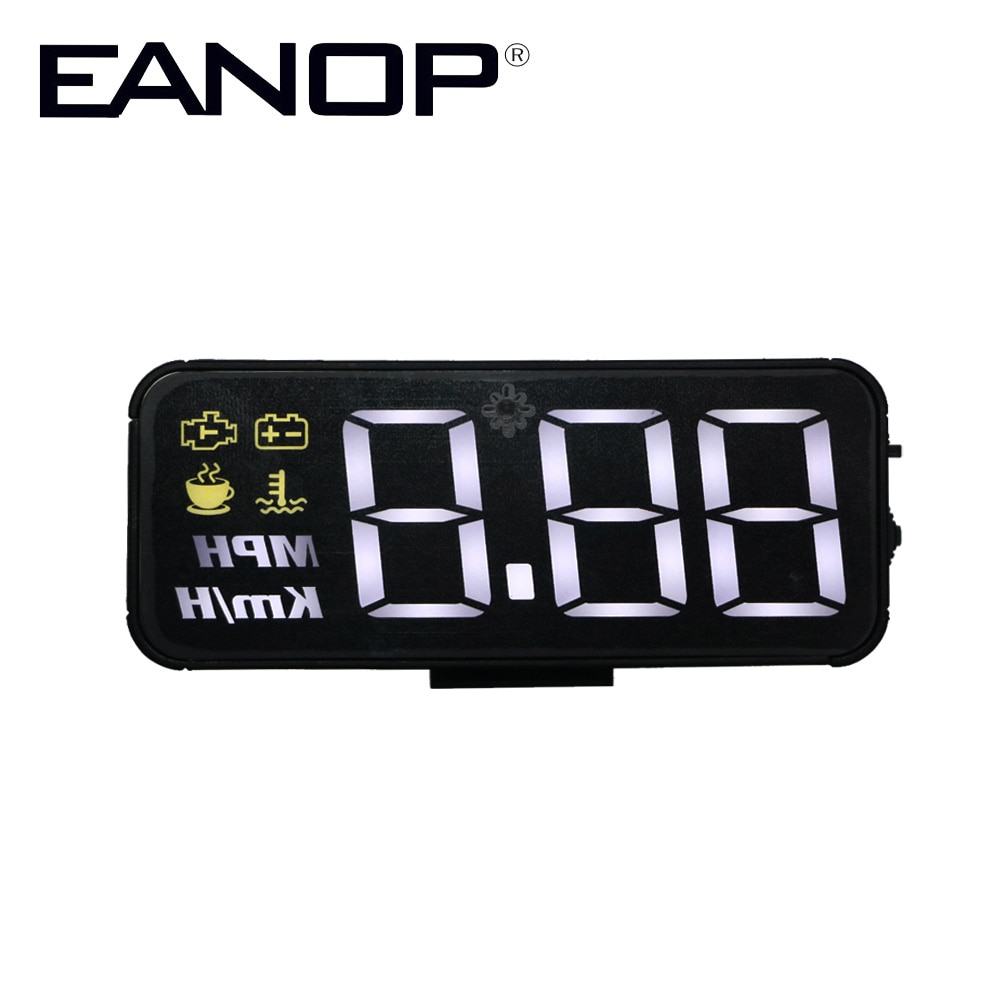 Eanop Smart Hud Heads Up Display Auto OBD2 Digitale Snelheid Meter Projector Spanning Over-Speed Alarm Voor Universele Auto
