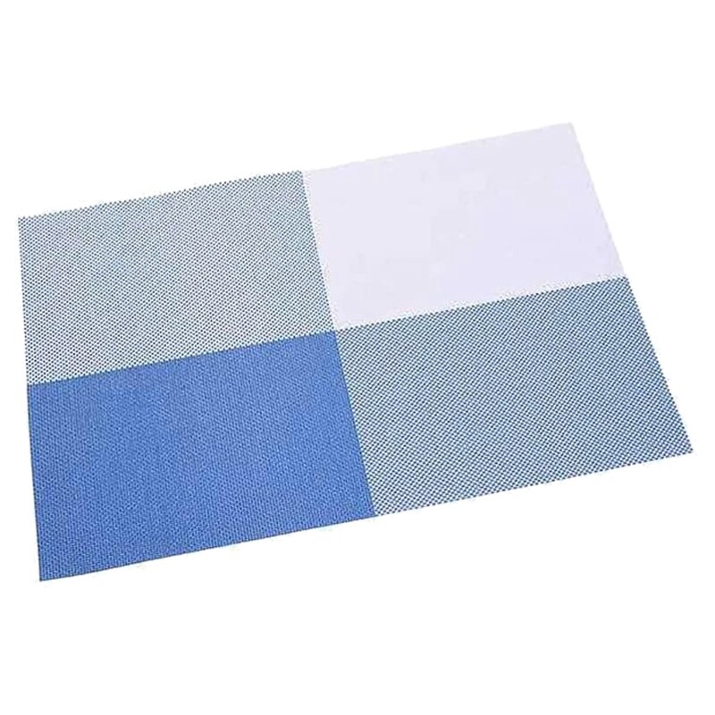 4 Stuks Placemats Voor Eettafel, placemats Hittebestendige Antislip Wasbaar En Te Snijden Set Van Plaats Mat: Blauw