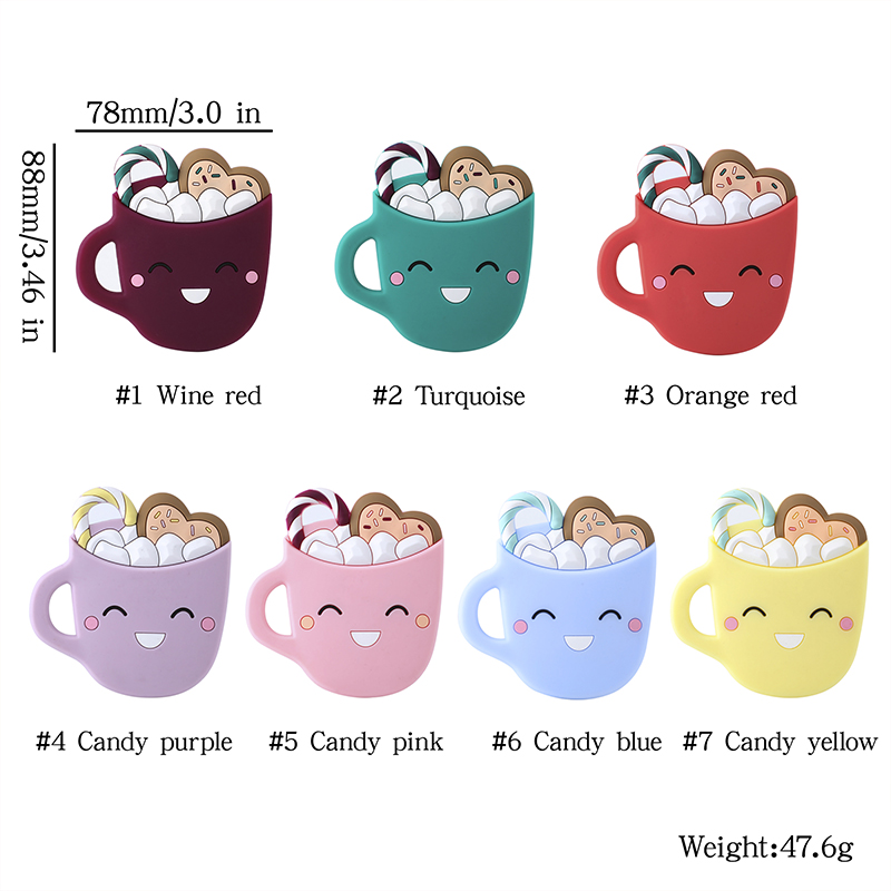 1 Pc Baby Bijtring Glimlach Cups Food Grade Perle Siliconen Knaagdieren Pasgeboren Verpleegkundige Fopspeen Hanger Childen's Goederen Kinderziektes Speelgoed