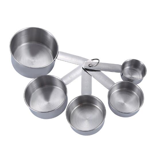 12PCS Measuring Spoons Measuring Cup Kitchen Coffee Sugar Scoop Cake Baking Flour Measuring Cups Kitchen Baking Tools Set: 5pcs Cup