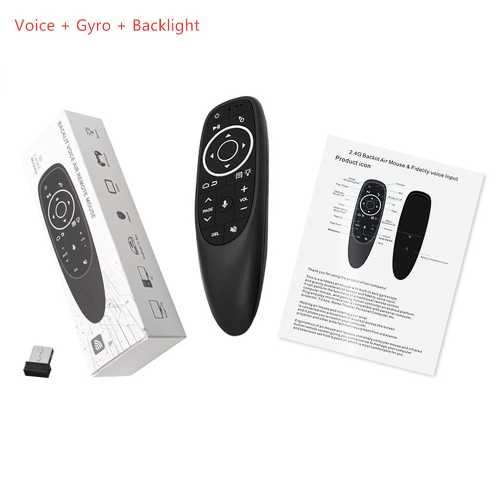 G10s odpowiednio zaplanować podróż Air Mouse bezprzewodowy 2.4GHz Mini Gyro pilot zdalnego sterowania dla Tv Box z androidem z funkcją sterowania głosem dla Gyro Sensing gry: WHITE