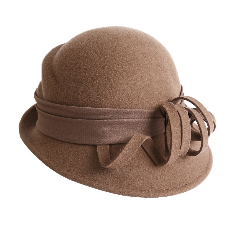 Beckyruiwu Lady Banquet Grace Special Shade Pure Wool Felt Hats Women Party Formal Asymmetric Fedora Hat