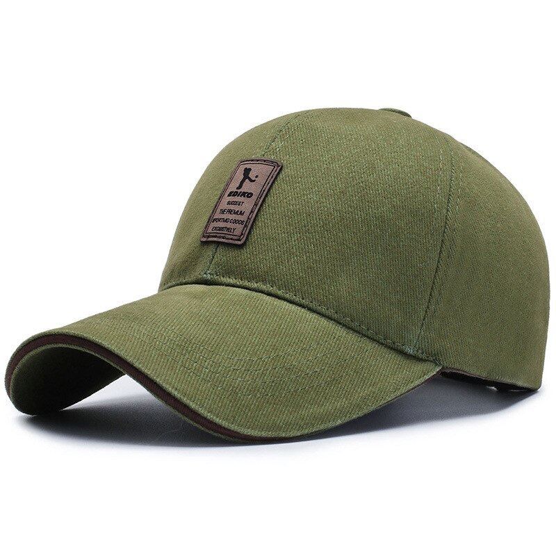 Men's Baseball Caps Street Hip Hop Snapback Cotton Hats Casual Caps for Men and Women Outdoor Sunscreen: Army Green