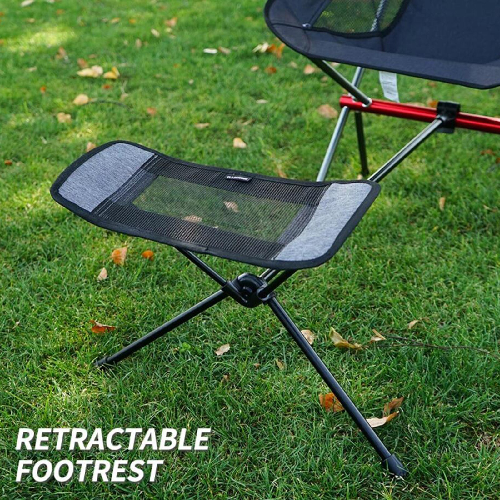 Compact Folding Chair Footrest, Non-slip Foldable Recliner Footstool, Chairs Retractable Feet Legs Lazy Stool with Carrying Bag