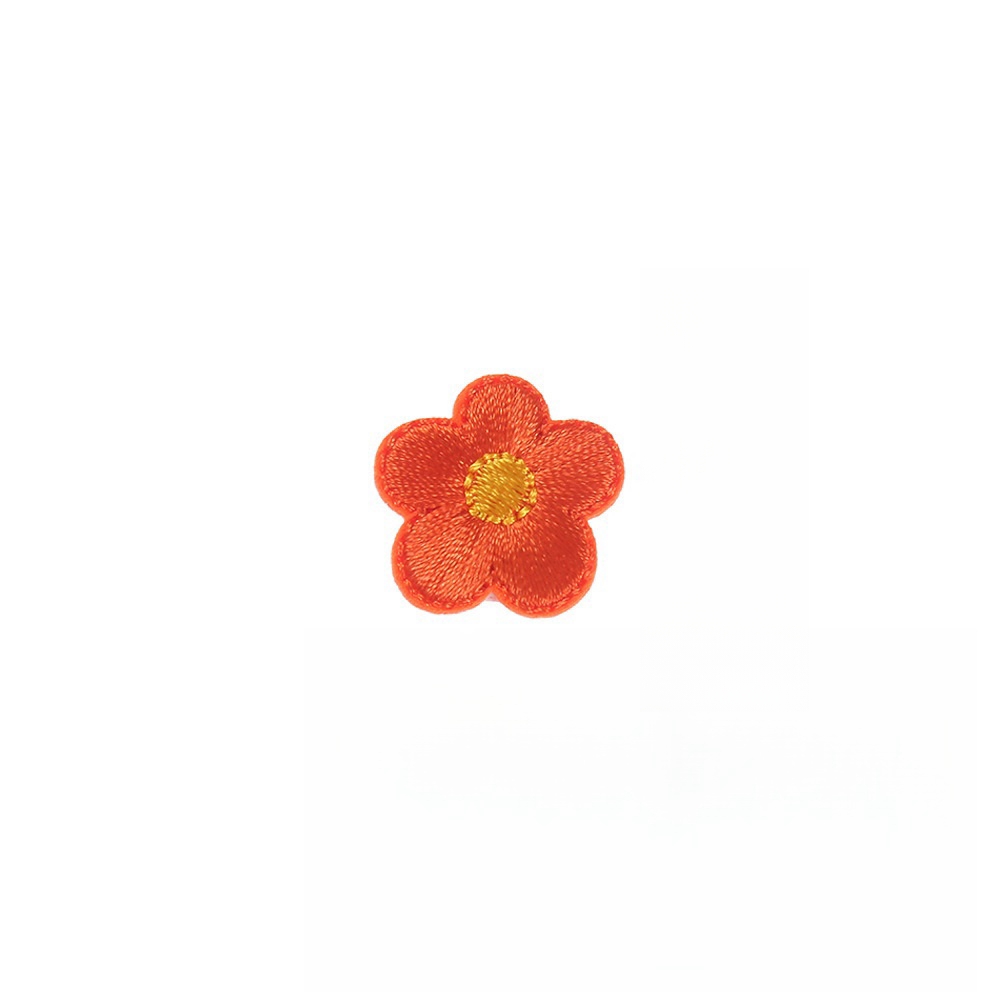 10 unids/lote 2,3 cm parches de flores pequeñas parche bordado hierro en tela apliques insignia para manualidades de costura DIY accesorios de ropa: Plata antigua