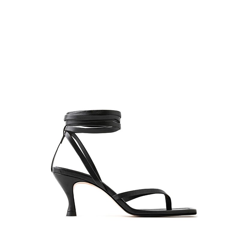 Dam Sandaler T-Strap Fyrkantiga Blockklackar i Plast och Gummi main image 0