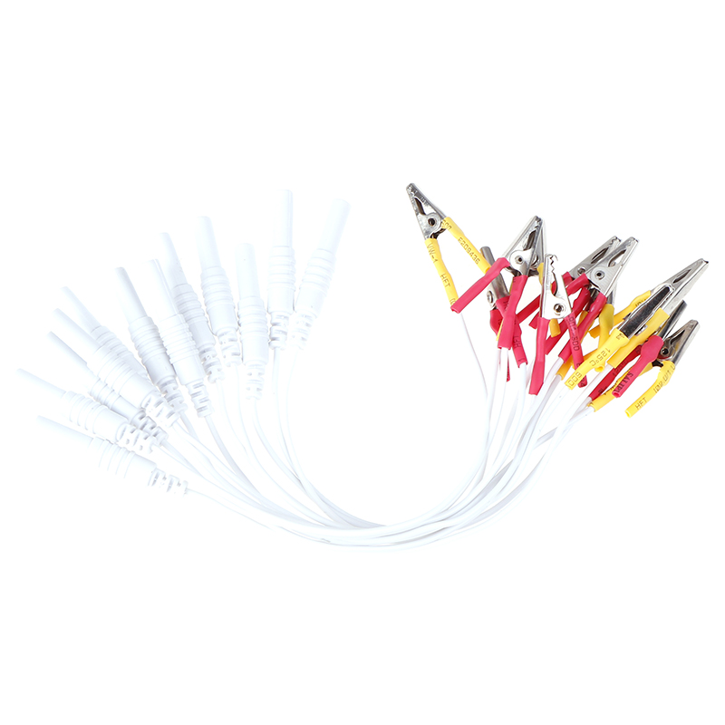 Cable de pinza de cocodrilo para agujas de acupuntura, Clip para SDZ-II, instrumento electrónico de tratamiento de acupuntura, Color aleatorio, 12 unidades por lote