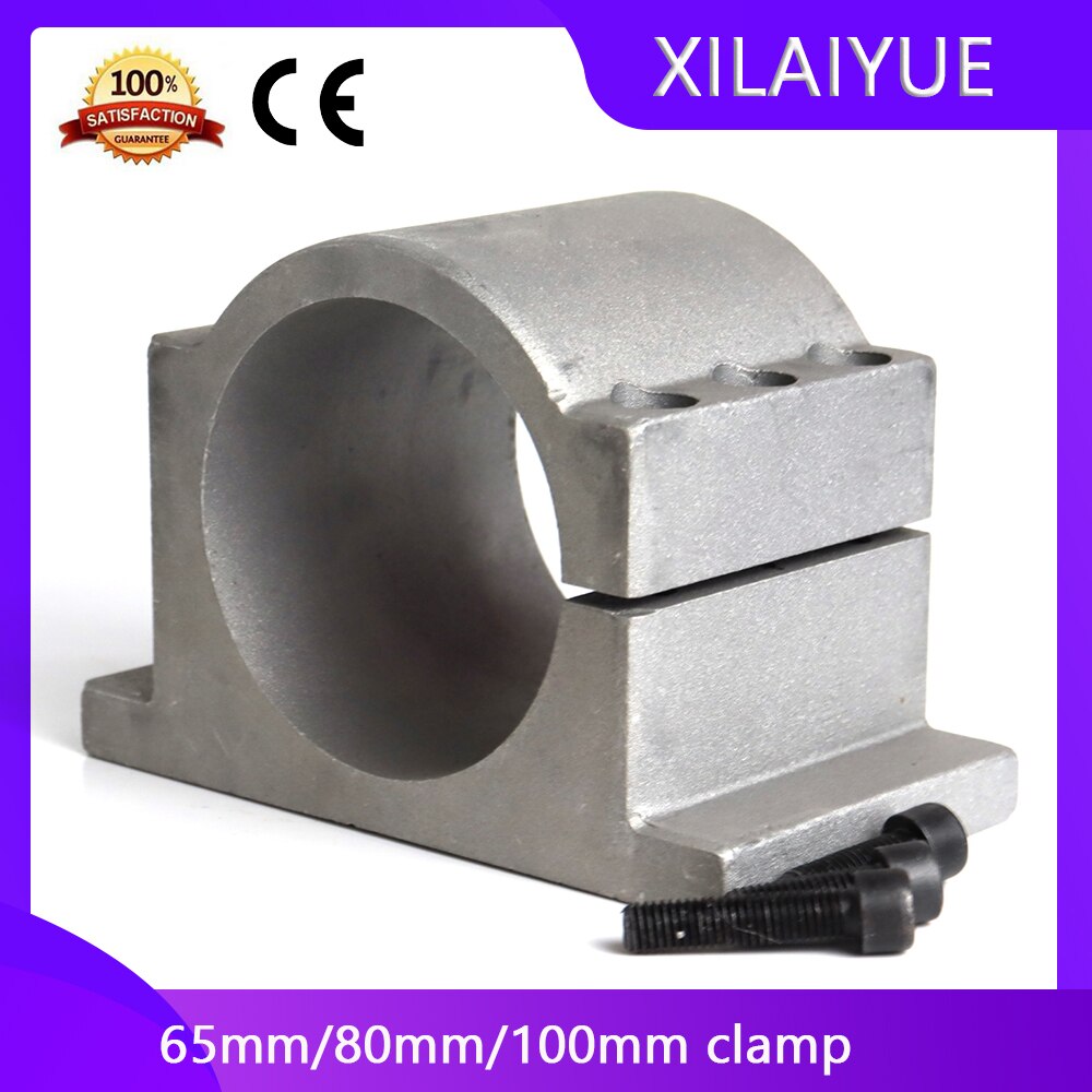 Support de moteur de broche en aluminium moulé pour gravure CNC, 52mm/65mm /80mm /100mm, diamètre de la broche de la fraiseuse