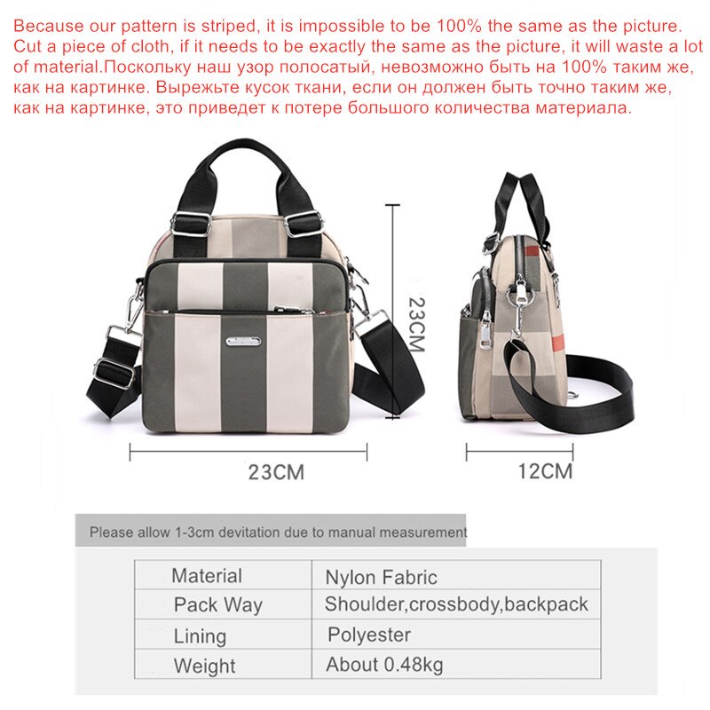 Vento Marea voyage femmes sacs à dos petit multifonctionnel sac à bandoulière pour les femmes imperméable Nylon bande Multi poche Packbag