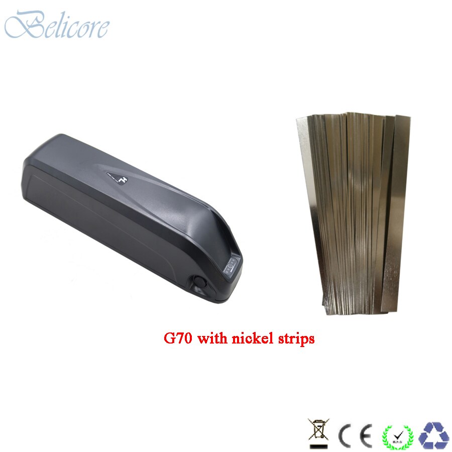 Neue hailong hai batterie fallen 36v 48v 52v leere ebike batterie fallen unten rohr batterie Kasten 80 stücke zellen: 36V G70 mit Nickel
