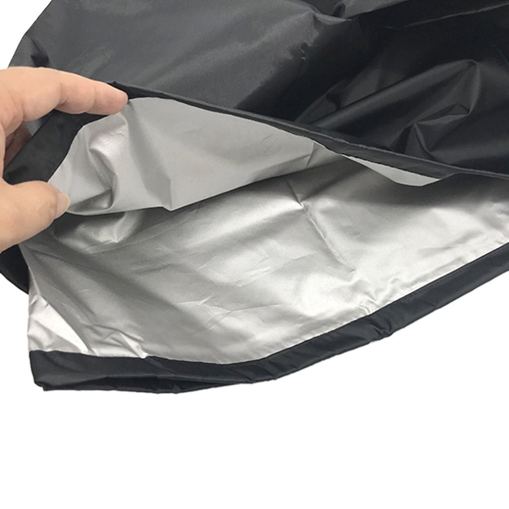 Black Round Cover For Barbecue Grill Fire Pit Waterproof Dustproof Cover For Garden Terrace Practical BBQ Grill Cover Home Tools