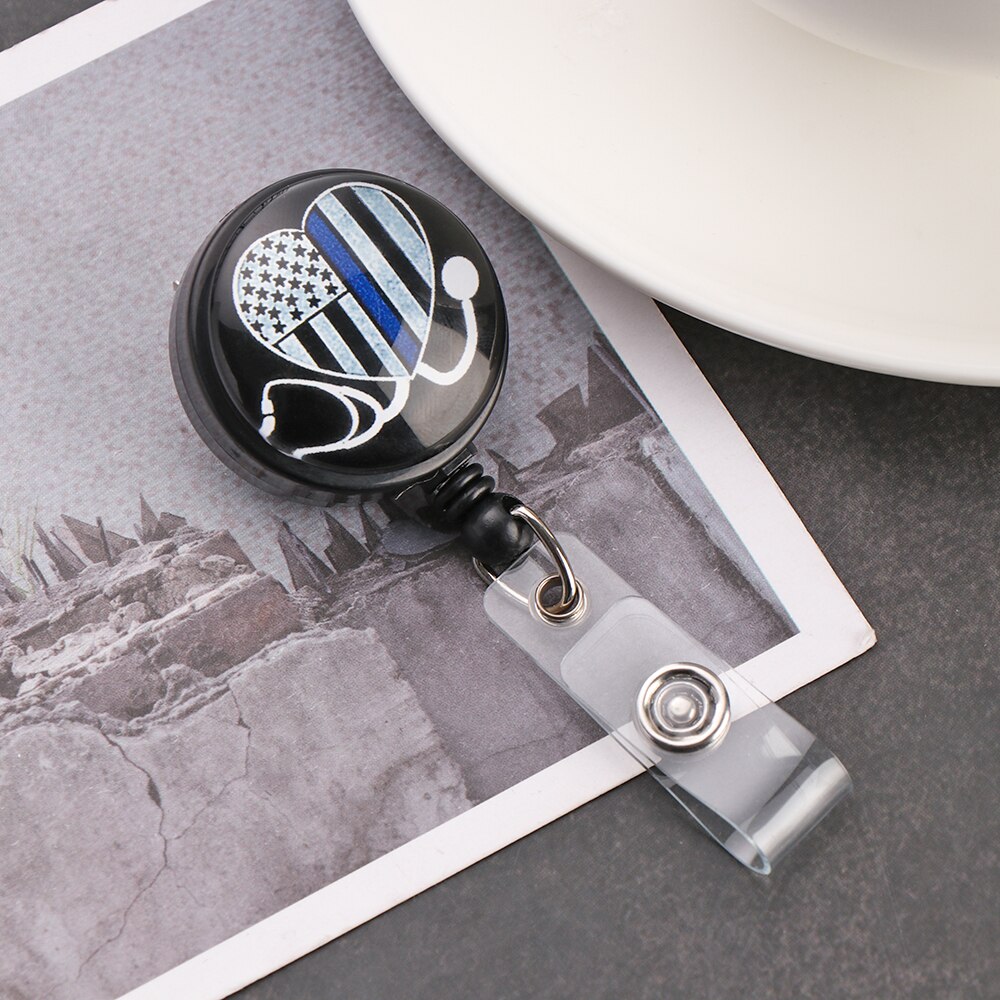 1PC Unisex Kreative Versenkbare Abzeichen Reel Krankenschwester ID Name Display Karte Abzeichen Halter Anti-Verloren Clip Key Ring lanyard Büro Liefern