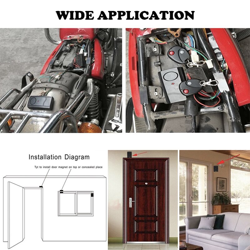 Universele Motorfiets Alarmsysteem Motorbike Scooter Anti-Diefstal Eenvoudig Te Gebruiken Alarm Beveiligingssysteem Universele Draadloze Afstandsbediening 120db